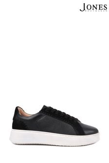 Jones Bootmaker Bergamot Leather Black Trainers (E96165) | 567 SAR