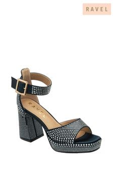 Ravel Blue Satin Heeled Sandals (E96354) | 410 zł