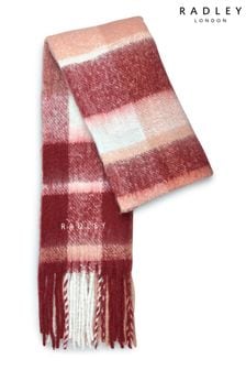 Radley London Red Fluffy Check Scarf (E96439) | $107