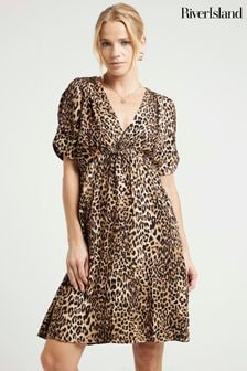 Animal print dress river island top