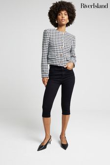 River island black boucle jacket online