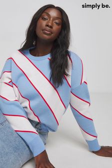 Blue and white striped jumper womens online