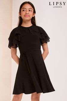 Girls Dresses Lipsy Black Plain Short Sleeve Next Luxembourg