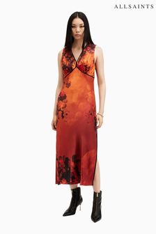 Women s AllSaints Floral Sleeveless Silk Dresses Next Oman