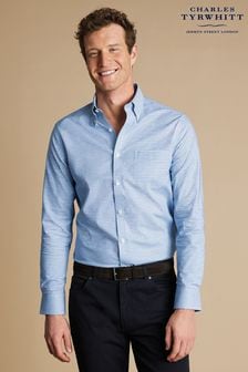 Charles Tyrwhitt Slim Fit Check Button Down Non Iron Stretch Oxford Shirt (E99321) | 408 د.إ