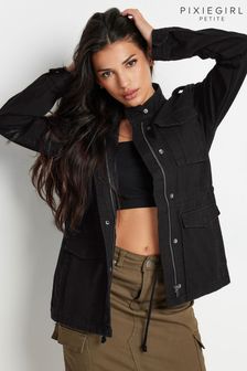 PixieGirl Petite Black Utility Jacket (E99528) | $86