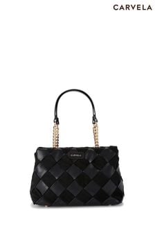 Carvela Lexi Weave Tote 3 Black Bag (F01140) | $153