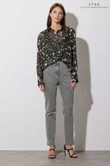 Star by Julien MacDonald Black Contrast Collar Dot Shirt (F06552) | $86