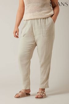 EVANS Curve  Green Linen Jogger (F21162) | $60