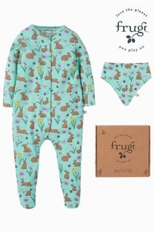 Frugi 2-teiliges Geschenkset mit Osterhasendesign und Geschenkbox, Grün (F29144) | 39 €