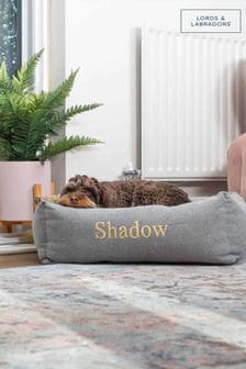 Lords and Labradors Pewter Herringbone Tweed Box Dog Bed (G43320) | INR 15,357 - INR 26,526