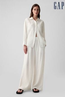 Blanco - Gap Crinkle Cotton Wide Leg Pull On Trouser (H64006) | 57 €