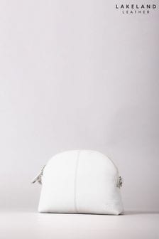 ホワイト - Lakeland Leather Elterwater Curved Leather Cross-body Bag (H70755) | ￥7,050