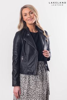 Черная кожаная куртка в байкерском стиле Lakeland Leather Nicola Ii (H79685) | €218