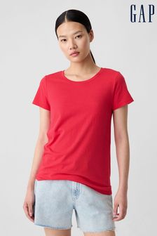 Красный - футболка с короткими рукавами и круглым вырезом Gap Favourite (H86140) | €14