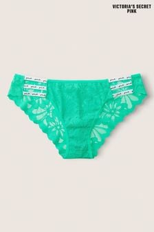 Victoria's Secret PINK Maldives Green Strappy Lace Logo Cheeky Knicker (J31340) | €3.50