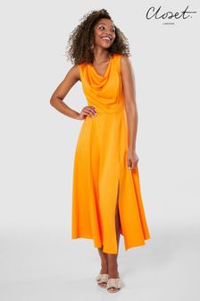 Closet Orange Cowl Neck Dress (K00048) | €50