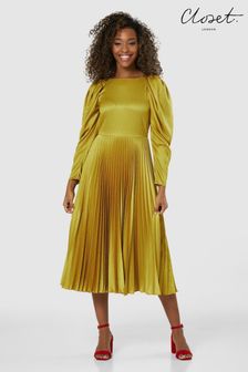 Closet Yellow London Pleated Dress (K00049) | 348 zł