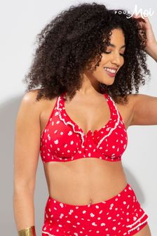 Pour Moi Red Sunset Beach Halter Underwired Top (K00057) | ₪ 102