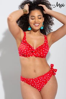 Pour Moi Red Mini Maxi Fold Over Brief (K00064) | €7