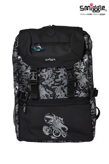 Smiggle Black Better Attach Foldover Backpack (K00147) | 17 BD