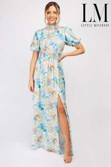Little Mistress Multi Lincoln Pastel Floral Shirred Maxi Dress (K00263) | $132