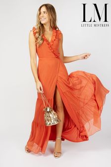 Little Mistress Orange Holland Frill Wrap Maxi Dress (K00266) | 105 €