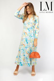 Little Mistress Multi Cambridge Pastel Floral Print Wrap Maxi Dress (K00285) | €27