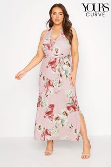 Yours Curve Pink London Halterneck Maxi Dress (K00402) | 58 €