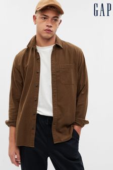Gap Brown Long Sleeve Shirt in Standard Fit (K00995) | €25