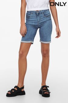 כחול  - Only Denim Knee Shorts (K01023) | ‏102 ₪