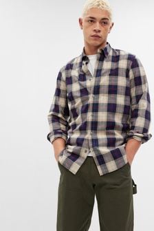 Gap Navy Long Sleeve Pocket Button Up Shirt (K01125) | kr389