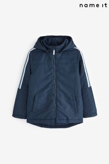 Name It Navy Zip Up Printed Raincoat (K01248) | kr493