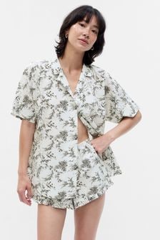 Gap White Floral Soft Pyjama Shirt (K01259) | 46 €