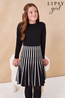 Lipsy Monochrome Stripe Knitted Dress (K01278) | DKK352 - DKK411