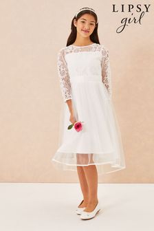 Elfenbeinfarben - Lipsy Langärmeliges Kleid für besondere Anlässe (K01320) | 64 € - 72 €