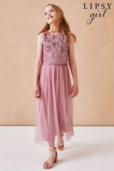 Lipsy Pink Sequin Bodice Occasion Maxi Dress (K01322) | €69 - €77