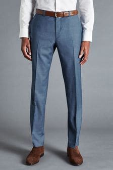Charles Tyrwhitt Blue Slim Fit Sharkskin Business Suit Trouser (K01466) | €68