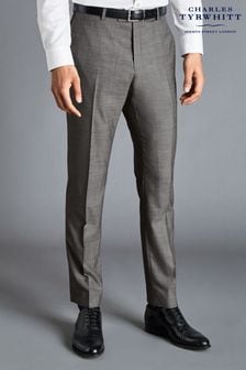 Charles Tyrwhitt Grey Slim Fit Sharkskin Business Suit Trouser (K01467) | €68