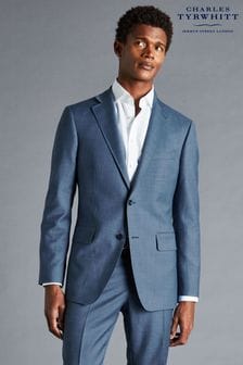 Charles Tyrwhitt Blue Slim Fit Sharkskin Business Suit Jacket (K01633) | 1,074 QAR