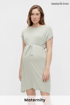שמלת ג׳רזי עם פסים וחולצת טי להריון של Mamalicious (K01760) | ‏130 ₪