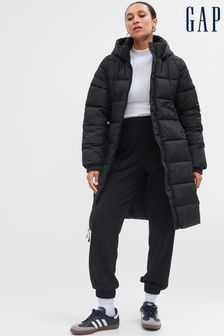 Черный - длинное дутая куртка Gap Cold передержным узором (K01986) | €110