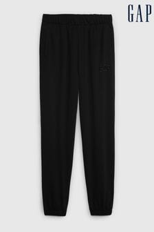Negru - Pantaloni de sport vintage moale cu logo Gap (K02055) | 179 LEI