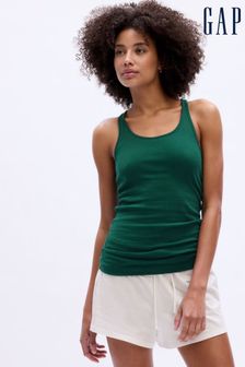 Zelena - Rebrasta majica brez rokavov s podporo Gap (K02069) | €21