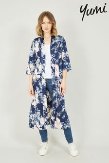 Yumi Blue Floral Satin Cover Up (K02207) | €20