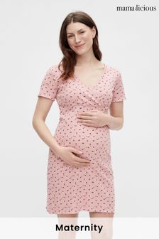 Mamalicious Pink Maternity And Nursing Function Night Dress (K04821) | OMR14