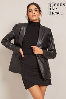 Friends Like These Black Faux Leather Blazer (K04990) | 39 €