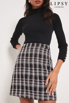 Lipsy Mono Check Regular Boucle Skirt (K06460) | €52