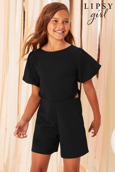 Lipsy Black Puff Sleeve Party Playsuit (K06472) | €22 - €26
