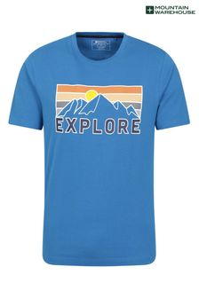 Mountain Warehouse Blue Explore Mens Organic T-Shirt (K06536) | 32 €